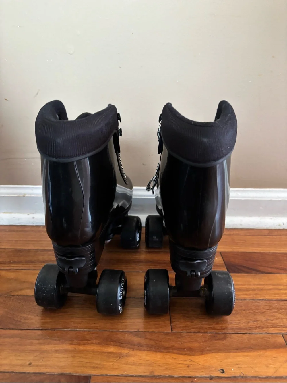 Adjustable Kids Black Roller Skates